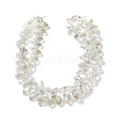 Half Rainbow Plated Electroplate Beads Strands&nbsp;EGLA-H104-07A-HR01