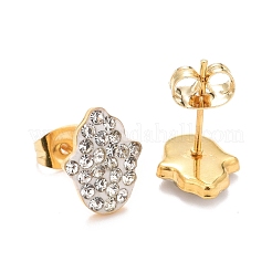 304 Stainless Steel Enamel Stud Earrings&nbsp;EJEW-B009-19G