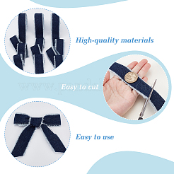 ポリエステルリボン3巻  デニム  洋服アクセサリー用  マリンブルー  1インチ（25mm）  約5.00ヤード（4.57m）/ロール&nbsp;OCOR-GA0002-81B