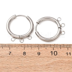 304 Stainless Steel Huggie Hoop Earring Findings&nbsp;STAS-D183-03B-P