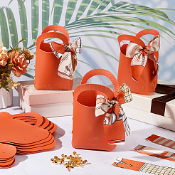 10 Bags PU Leather Wedding Candy Tote Boxes&nbsp;CON-CL0001-20B
