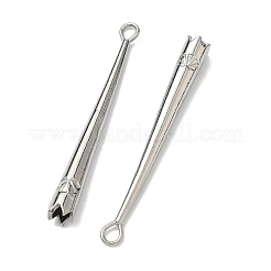 304ステンレスペンダント  テーパードチャーム  ステンレス鋼色  60x6.5mm  穴：3x4.5mm&nbsp;STAS-I367-06P