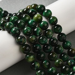 Grade AB+ Dyed Natural Tiger Eye Beads Strands&nbsp;G-G102-A01-03