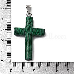 Natural & Synthetic Mixed Gemstone Cross Pendants&nbsp;KK-D021-04P