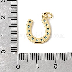 Brass Micro Pave Cubic Zirconia Pendants&nbsp;KK-H267-023B-G