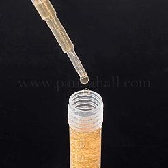 メスチューブプラスチックビーズ容器  蓋とプラスチック製トランスファーピペット付き  透明  ビーズ容器：45mm  50個/セット&nbsp;CON-PH0001-74