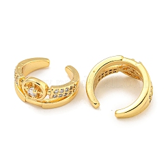 Brass Micro Pave Cubic Zirconia Cuff Earrings&nbsp;EJEW-C104-087G