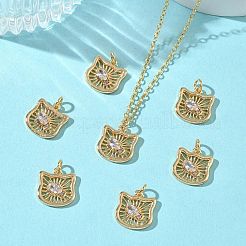SHEGRACE Brass Clear Cubic Zirconia Charms&nbsp;XGRQ4G781-693G