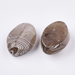 樹脂ビーズ  ペンダント作りに  片穴  オーバル  キャメル  28.5x20x11.5mm  半分穴：1.2mm&nbsp;CRES-S362-001