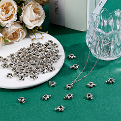 100 個のチベットスタイル合金チャーム  ダビデの星  アンティークシルバー  14.5x10x4.5mm  穴：1.2mm&nbsp;FIND-HY0005-25