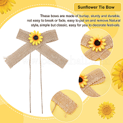 Polyester Ribbon Sunflower Bow&nbsp;DIY-WH0321-08