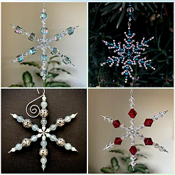 30Pcs Christmas Snowflake Iron Wire Forms&nbsp;IFIN-SC0001-98B