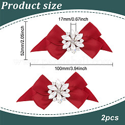 2Pcs Detachable Bowknot Polyester Ribbon Shoe Decoration&nbsp;FIND-FG0003-03B