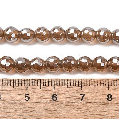 Electroplated Natural Agate Beads Strands&nbsp;G-B191-A07-6mm-17