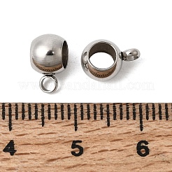 304ステンレススチールチャーム  ロンデル  ステンレス鋼色  9x6.5x5mm  穴：2mm/ 4mm&nbsp;STAS-D217-05P-02