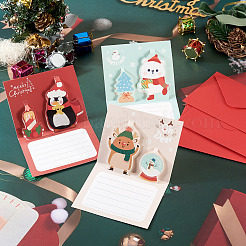 18 Bags 3 Colors Christmas Paper Congratulation Card&nbsp;DIY-TA0013-84