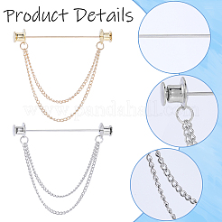 Zinc Alloy Hanging Chain Brooches&nbsp;FIND-GF0006-87A