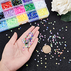 Resin Flat Round Shape Cabochons&nbsp;MRMJ-WH0074-28