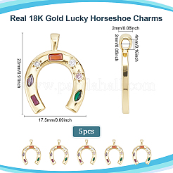 5Pcs Brass Micro Pave Cubic Zirconia Pendants&nbsp;KK-ME0003-81
