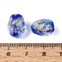 Handmade Foil Glass Beads Strands&nbsp;FOIL-N033-02B