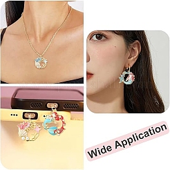 12Pcs 6 Styles Alloy Enamel Pendants&nbsp;ENAM-YW0005-31
