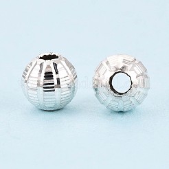 Textured 925 Sterling Silver Beads&nbsp;STER-T008-49S