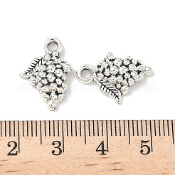 合金のチベット風チャーム  ブドウ  カドミウムフリー＆鉛フリー  アンティークシルバー  18x12.5x3mm  穴：2mm&nbsp;FIND-B050-10AS