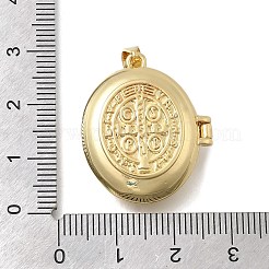 Brass Micro Pave Clear Cubic Zirconia Locket Pendants&nbsp;KK-D431-031B-G