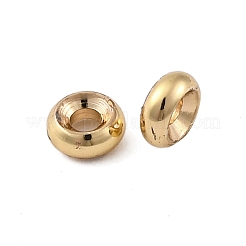 真鍮ビーズ  カドミウムフリー＆ニッケルフリー＆鉛フリー  ロンデル  18KGP本金メッキ  4x2mm  穴：1.5mm&nbsp;X-KK-P289-13G