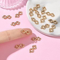 シェグレース真鍮コネクターチャーム  無限のリンク  カドミウムフリーと鉛フリー＆ニッケルフリー  18KGP本金メッキ  16.5x6.5x2mm  穴：1mm&nbsp;XGRQ4G486-679G