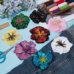 8Pcs 8 Styles Polyester Clothing Patches&nbsp;PATC-BC0001-22