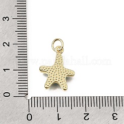真鍮＆ナチュラルシェルペンダント  スターのチャーム  16KGP本金メッキ  貝殻色  16.5x13x2mm  穴：3.5mm&nbsp;SH-CBA7C77-02B-G