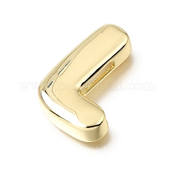 真鍮のスライドチャーム  文字L  ゴールドカラー  文字l  25x18.5x5mm  穴：11x2.5mm&nbsp;KK-Z163-01G-L