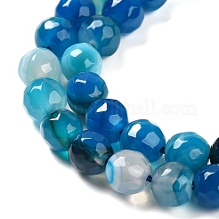 Natural Striped Agate/Banded Agate Beads Strands&nbsp;G-A246-8mm-07