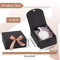 Square Cardboard Paper Jewelry Gift Boxes&nbsp;CBOX-WH0003-35B