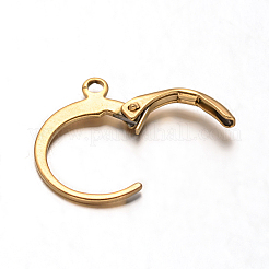 Ion Plating(IP) 304 Stainless Steel Leverback Earring Findings&nbsp;STAS-F075-38