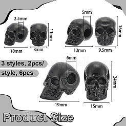6Pcs 3 Styles 304 Stainless Steel Beads&nbsp;STAS-OC0001-40