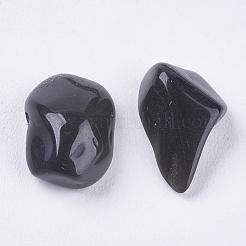 Natural Black Stone Chip Beads&nbsp;G-K251-01