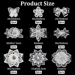 18Pcs 9 Style Lace Embroidery Costume Accessories&nbsp;DIY-AR0002-36