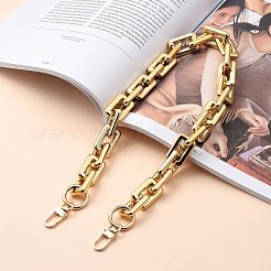 バッグハンドル  ccbプラスチックフレームコネクター付き  合金スプリングゲートリングと亜鉛合金スイベルクラスプ  バッグストラップ用交換アクセサリー用  ゴールドカラー  22.6インチ（57.5cm）&nbsp;AJEW-BA00026-02