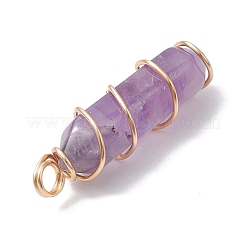 Natural Mixed Stone Double Terminal Pointed Pendants&nbsp;PALLOY-JF02672