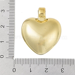 CCBプラスチックペンダント  ハート  ゴールドカラー  31x25x13mm  穴：3mm&nbsp;CCB-Q092-06G