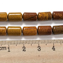 天然石ペトリファイドウッドビーズ連売り  コラム  10x6mm  穴：0.8mm  約40個/連  15.67''（39.8センチメートル）&nbsp;G-M420-E06-03