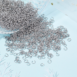 304ステンレススチールオープン丸カン2000個  ラウンド  ステンレス鋼色  22ゲージ  4x0.6mm  内径：2.8mm&nbsp;STAS-UN0029-61