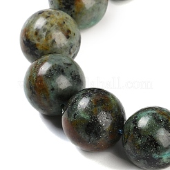 天然アフリカンターコイズ（ジャスパー）ビーズ連売り  ラウンド  20mm  穴：2mm  約20個/連  15.55インチ（39.5cm）&nbsp;G-G118-B03-01