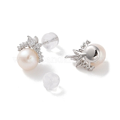 Anti-Tarnish Sterling Silver Stud Earrings&nbsp;EJEW-C087-09B-P