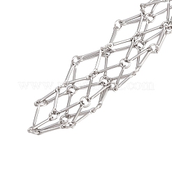 304 Stainless Steel Macrame Pouch Empty Stone Holder Pendant Decoration&nbsp;STAS-D264-07B-P