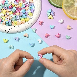 50Pcs UV Plating Opaque Acrylic Beads&nbsp;MACR-YW0004-06