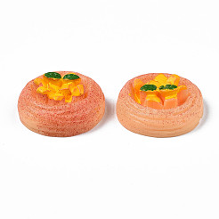 不透明なエポキシ樹脂カボション  模造食品  パン  ゴールド  23.5x9~10mm&nbsp;CRES-S358-72