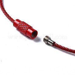 Spray Painted 201 Stainless Steel Wire Cable Keychains&nbsp;BJEW-T019-01G